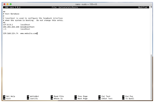 host file wijzigen Mac