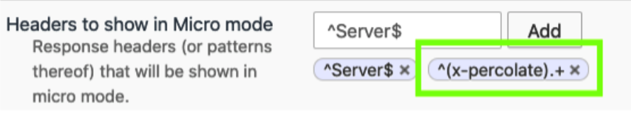 Configure HTTP Header Spy extension with Percolate headers regex