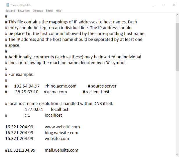 host file bestand