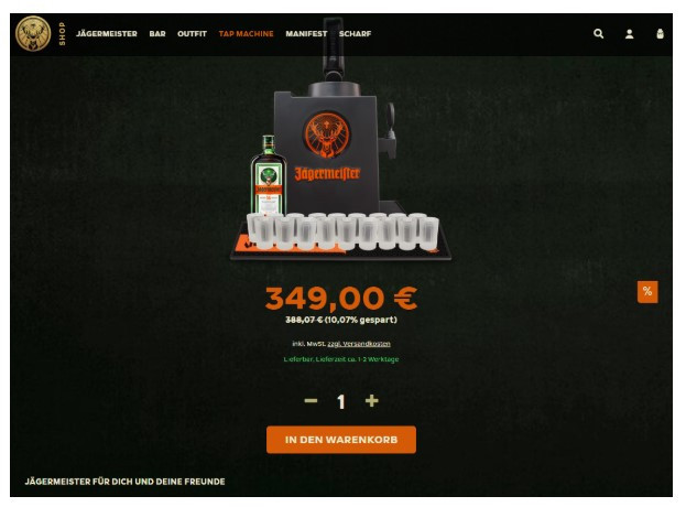 Jagermeister Shopware shop