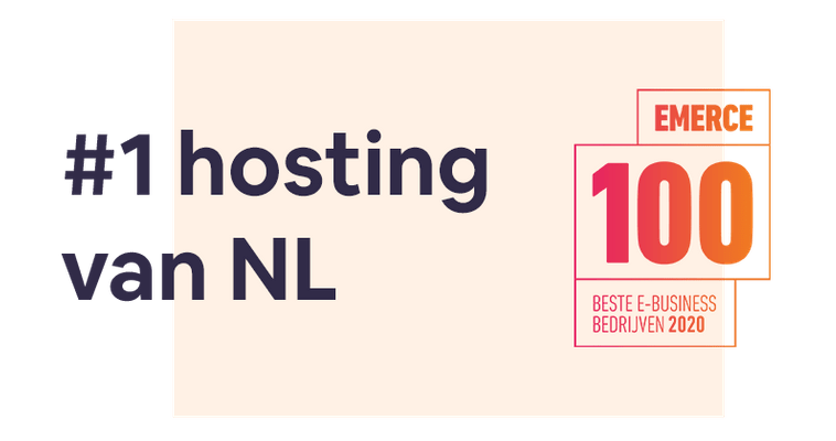 Voor het 2e jaar op rij uitgeroepen tot #1 hosting bedrijf van Nederland